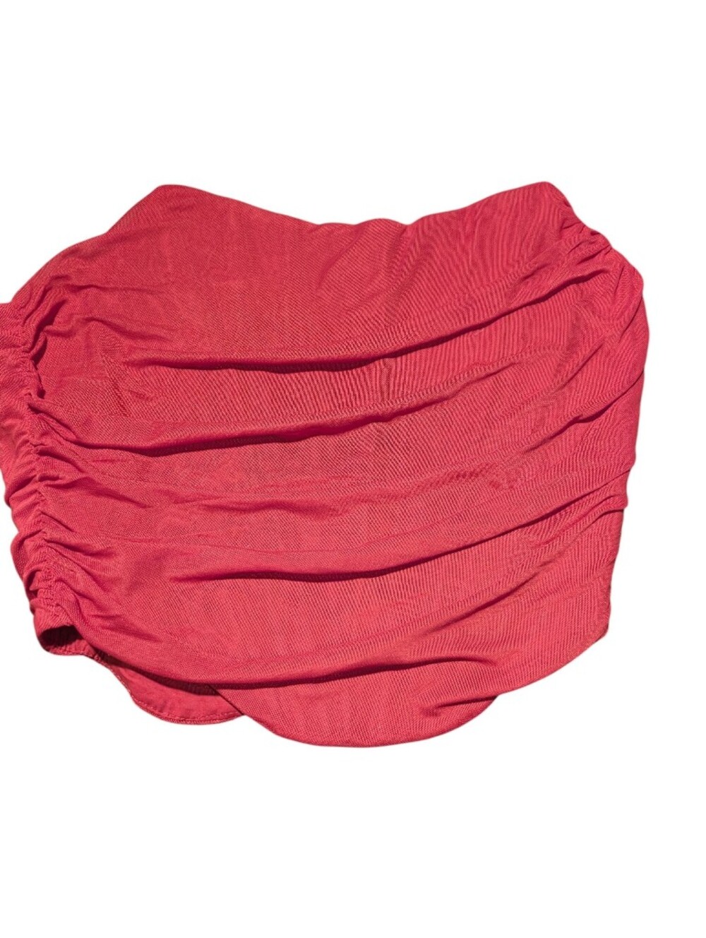 Strapless Bubble Skater Top in Red